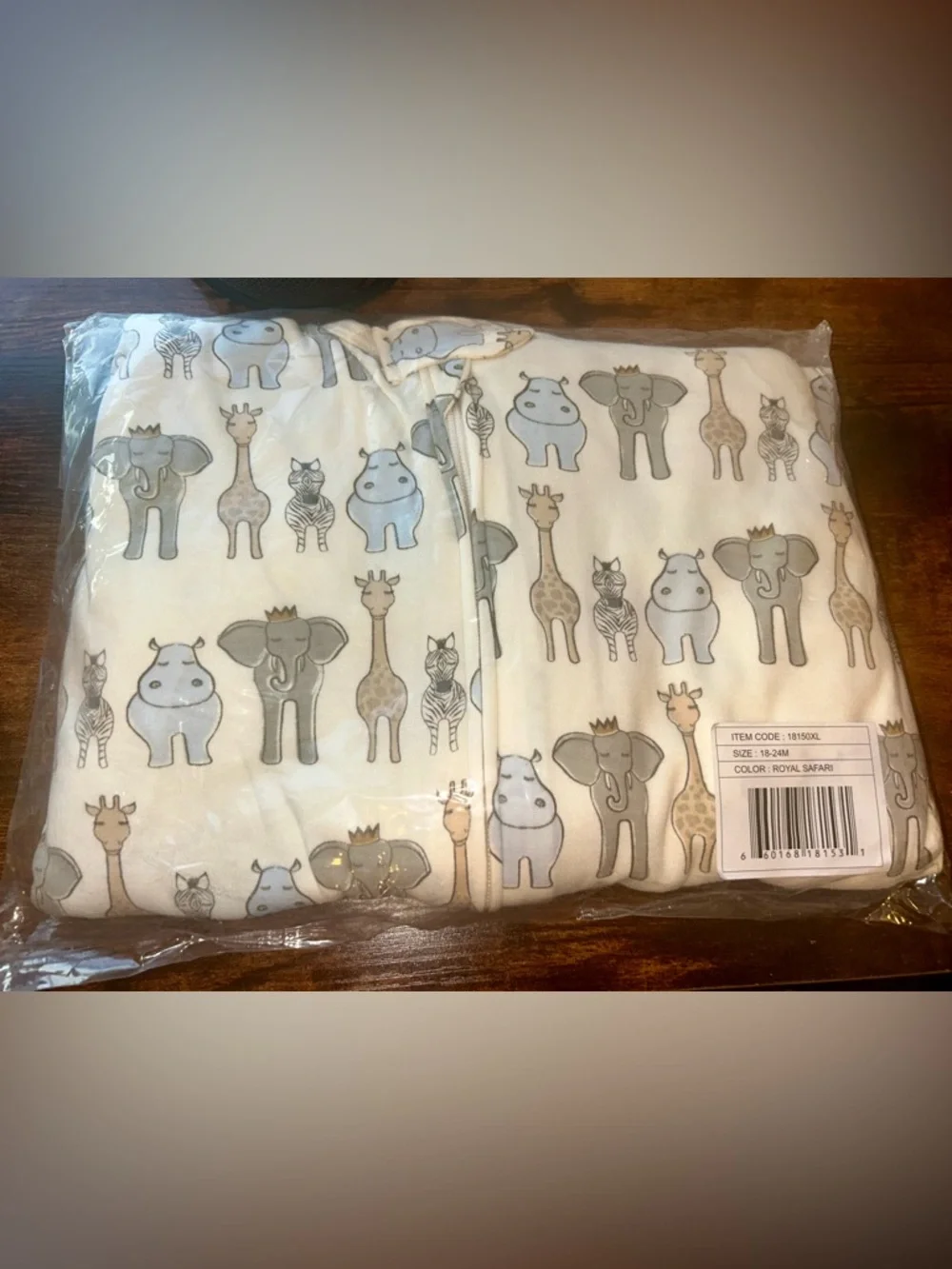 Hudson Baby Blue & White Long-Sleeve Wearable Sleep Sacks.